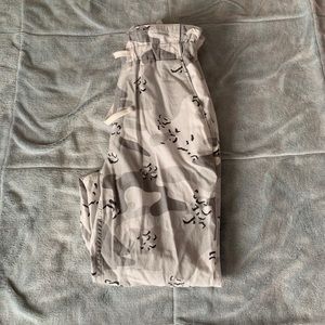 grey and white joggers